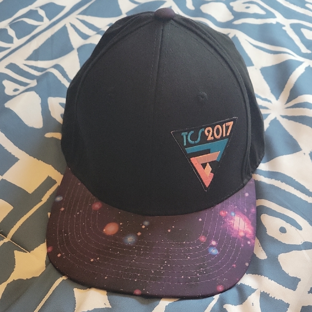 Black and Purple Space Design Hat